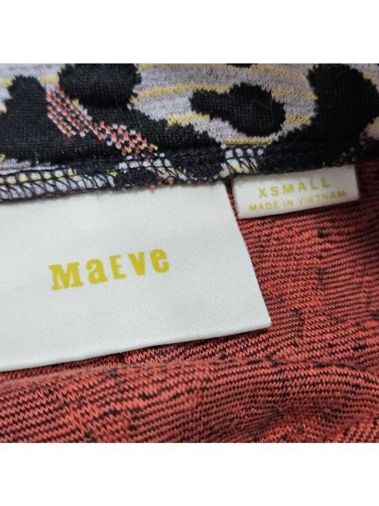 Maeve Anthropologie Multicolor Leopard Back Zip Straight Knee Length Skirt XS - Picture 3 of 11